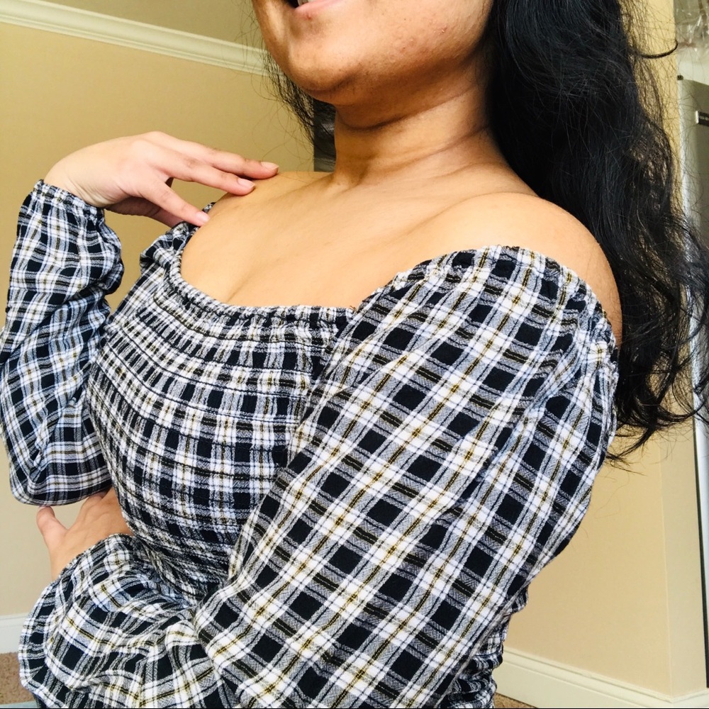 Hollister Smocked Peplum Crop Top